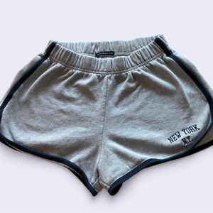 Brandy Melville Gray Athletic  mini Shorts with  vintage 90s vibe, Y2K